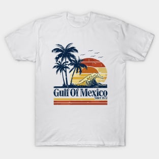 Gulf of Mexico Since 1672 Retro Vintage Beach T-Shirt